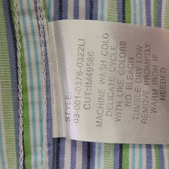 Roper Green & Blue Stripes Button Down Shirt - Picture 9 of 9